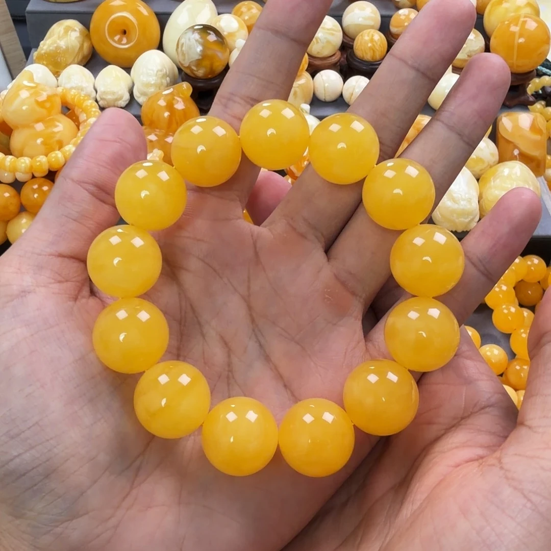 琥珀未镶嵌珠宝奇石18mm同料