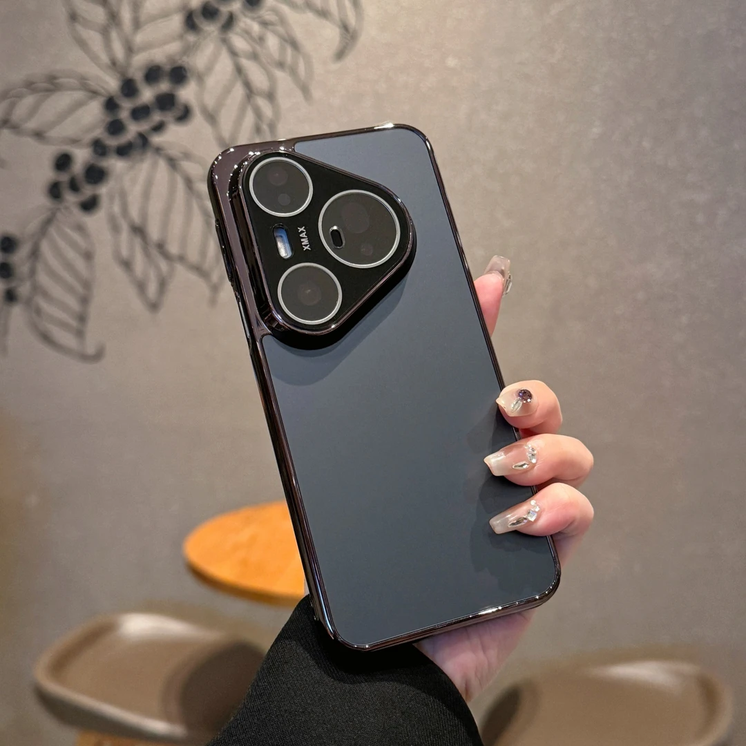 适用于华为p80新款磨砂电镀手机壳pura70pro带镜头膜高级保护套