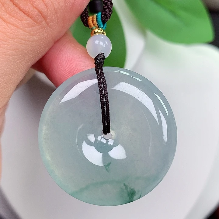 颈饰未镶嵌翡翠平安扣 33.4x6.3mm