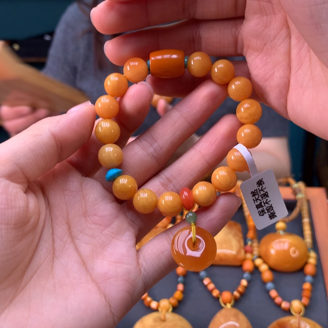 蜜蜡未镶嵌手串天然