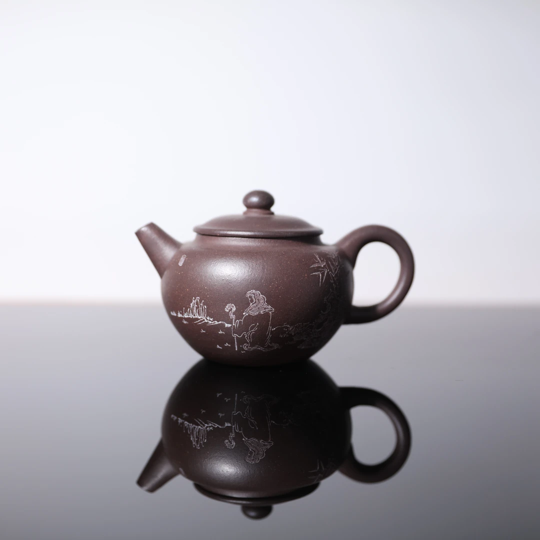【前墅龙窑丨墩合壶】 连春生·范家  紫泥  约120cc