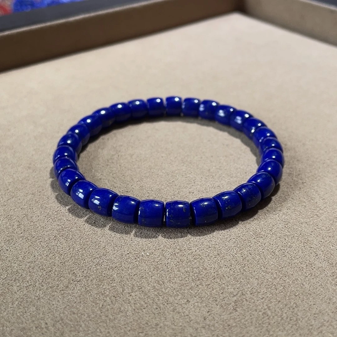 青金石未镶嵌直切手串7mm