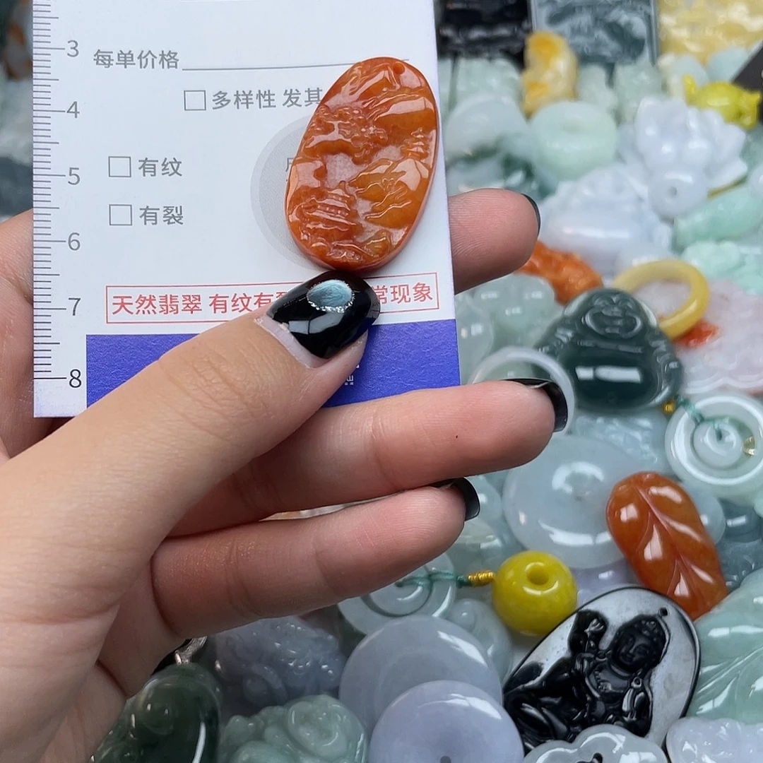 翡翠未镶嵌颈饰999