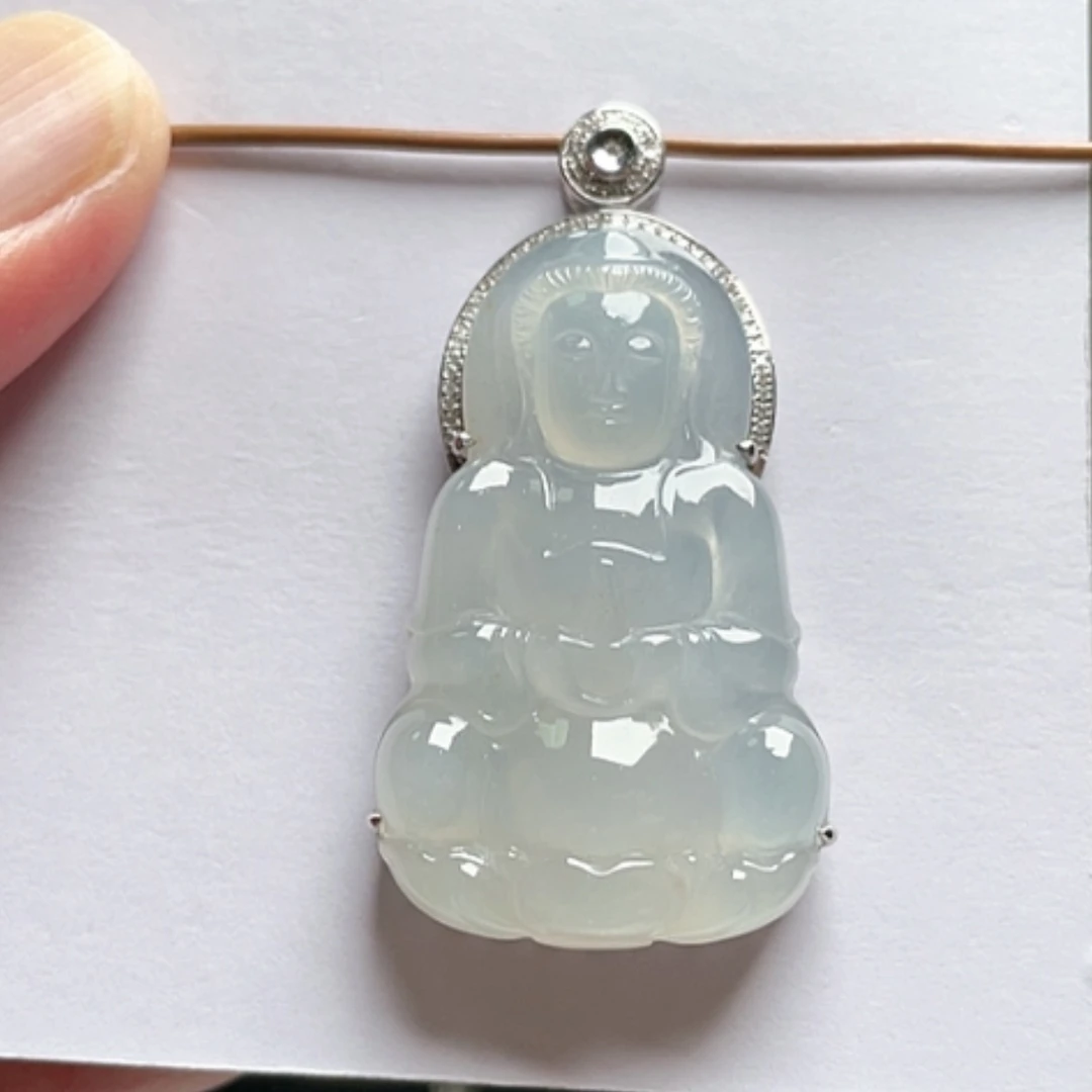 【闪购商品】吊坠(不含链)18K金镶嵌翡翠