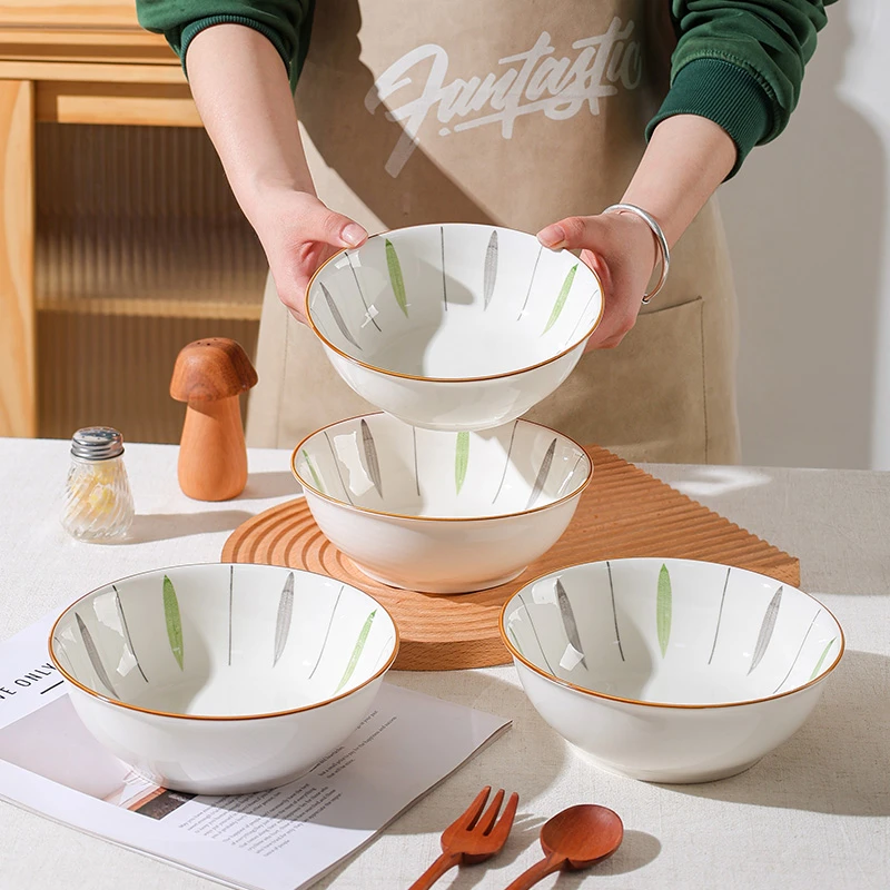 面碗家用陶瓷大号7英寸吃面碗高颜值釉下彩大容量饭碗新款面汤碗