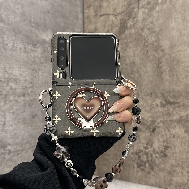 适用华为purax手机壳pocket2韩系贝壳纹烫金十字架小米mixflip2壳