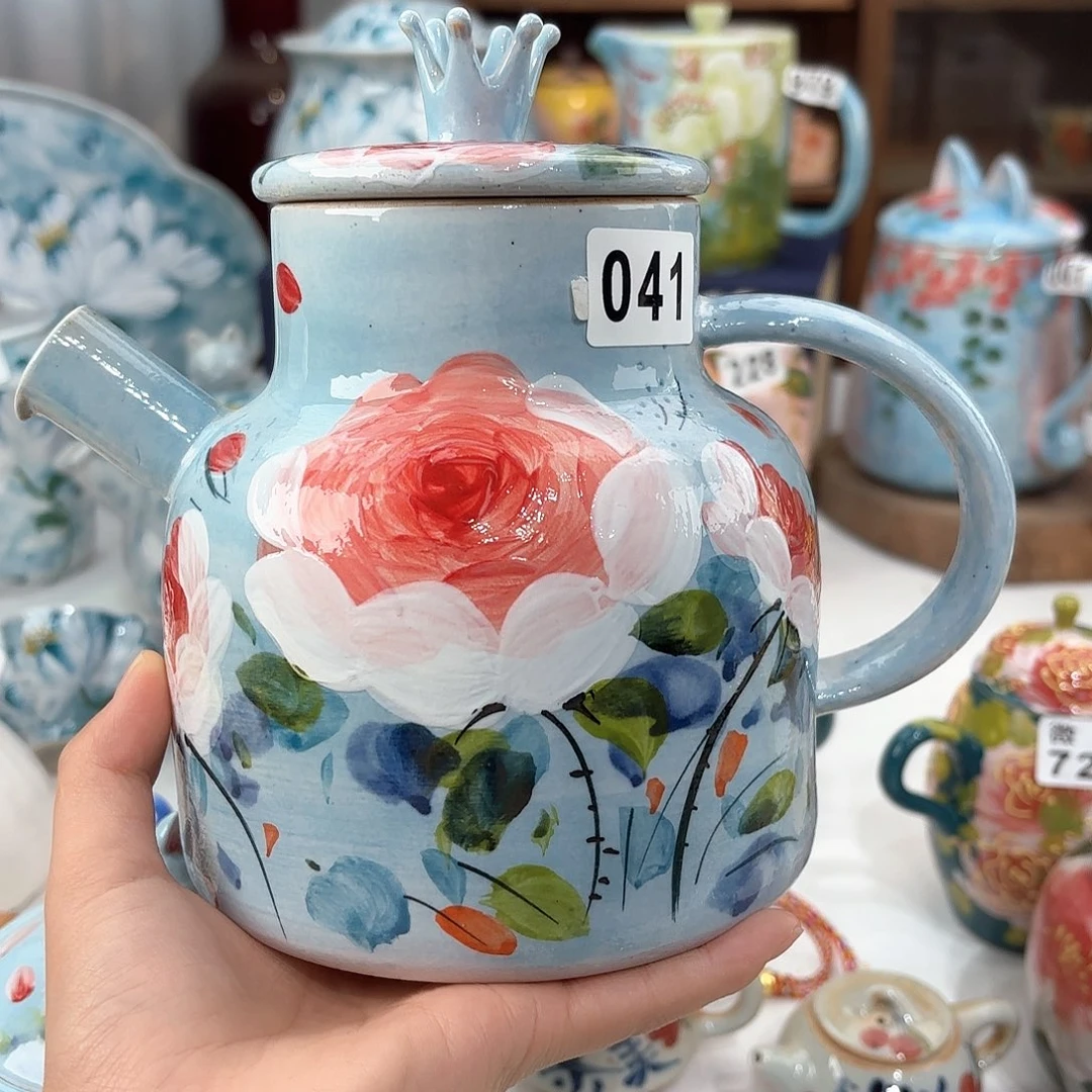 景德镇手绘高温釉下彩陶瓷茶具