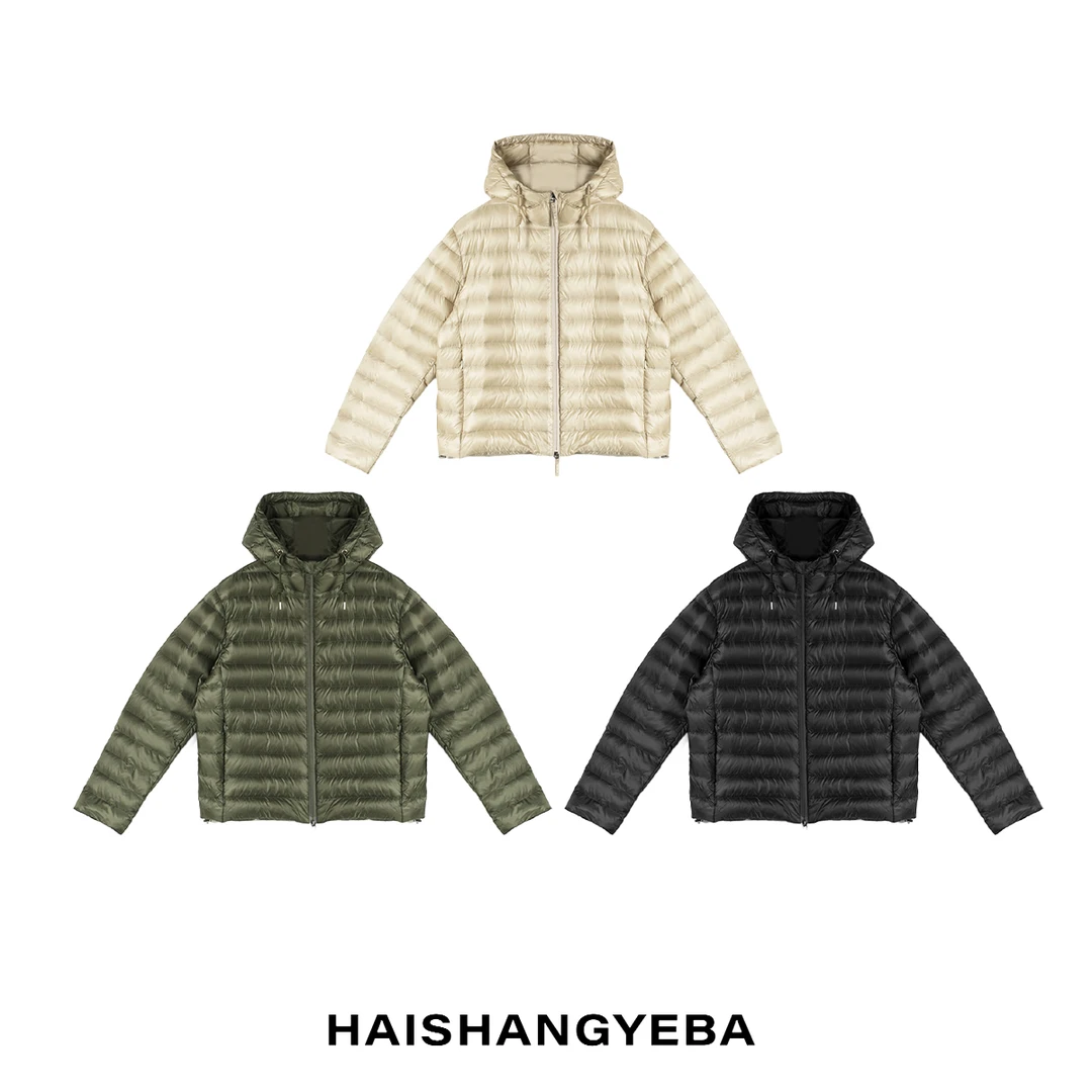 【海上叶爸】新款2025秋冬百搭95白鹅绒连帽休闲保暖通勤羽绒服