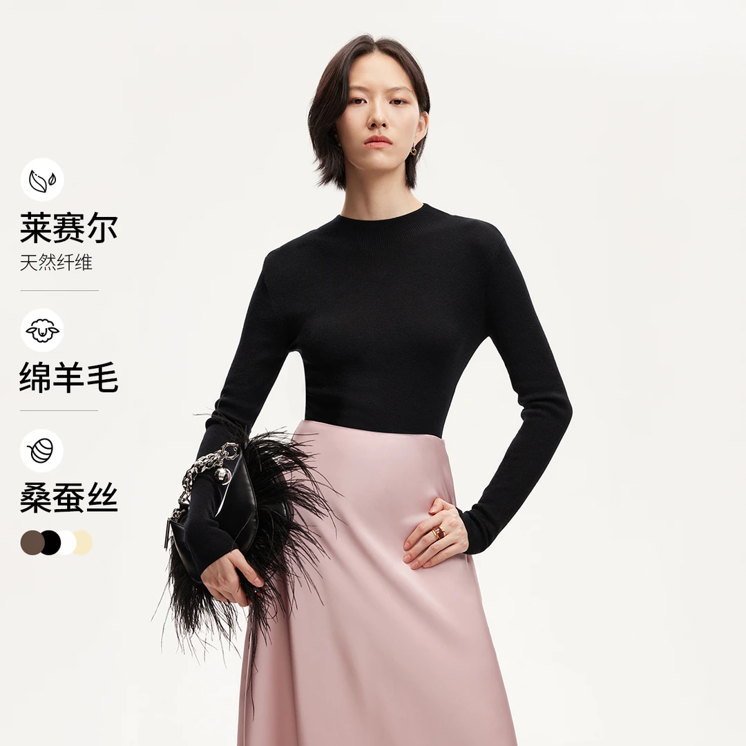 【VEROMODA】雅丹风针织衫女半高领基础324324077