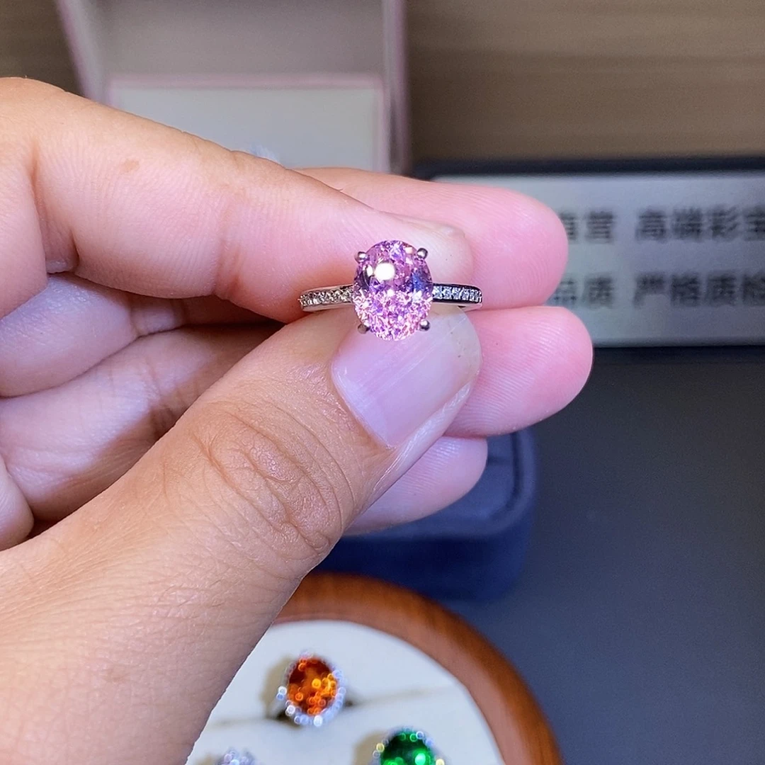 戒指碧玺银S925镶嵌