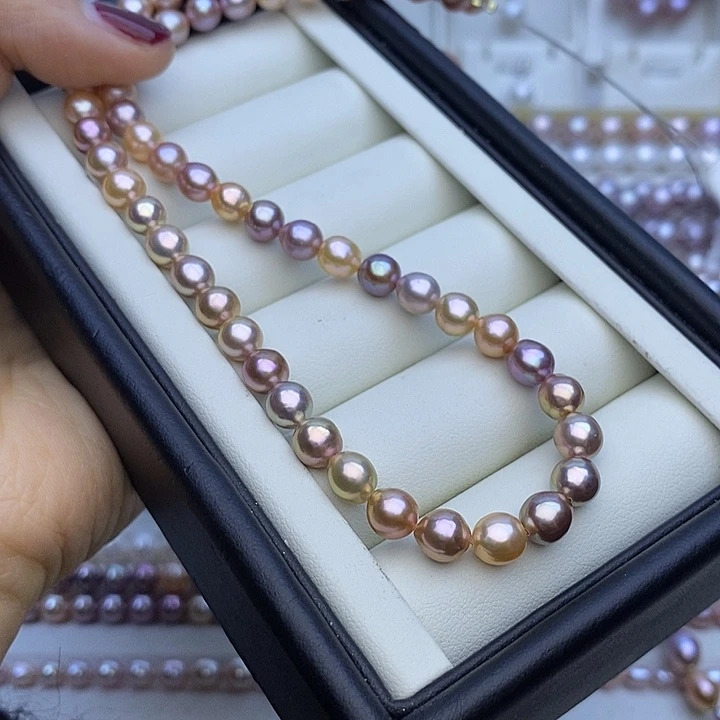 淡水珍珠项链未镶嵌6-7mm小巴洛克
