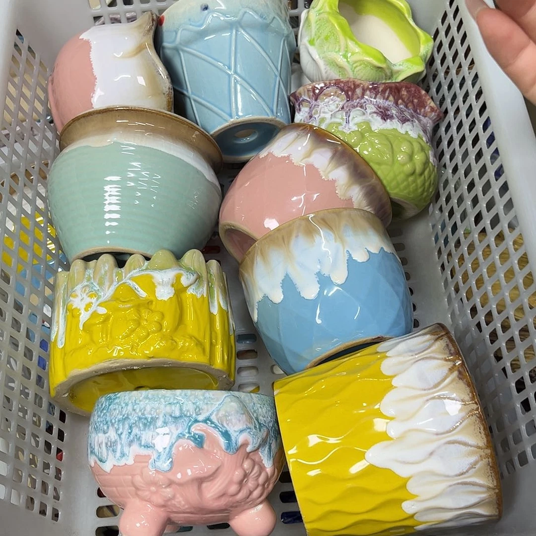 陶瓷花盆特价上新口8-10厘米