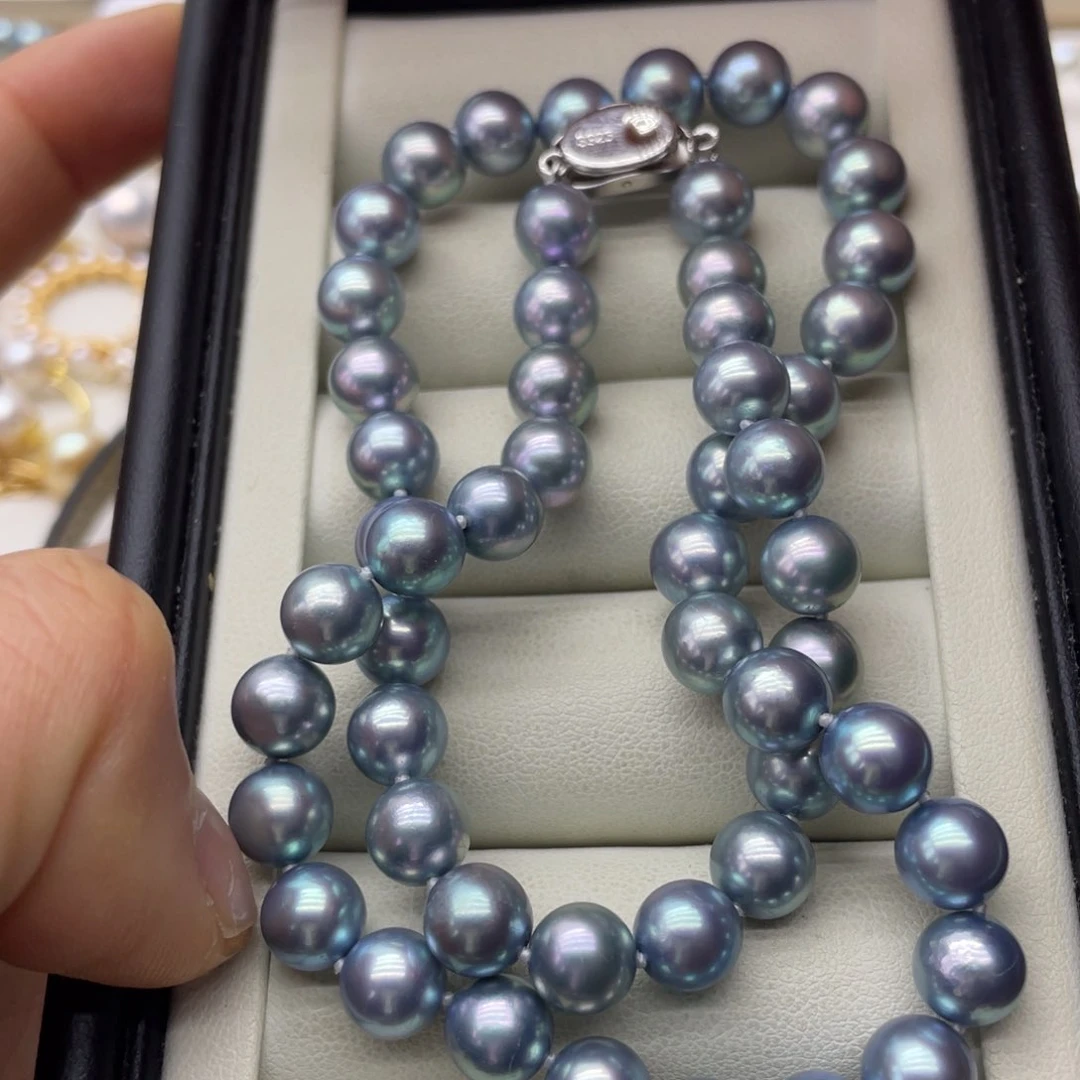 海水珍珠项链银S925镶嵌