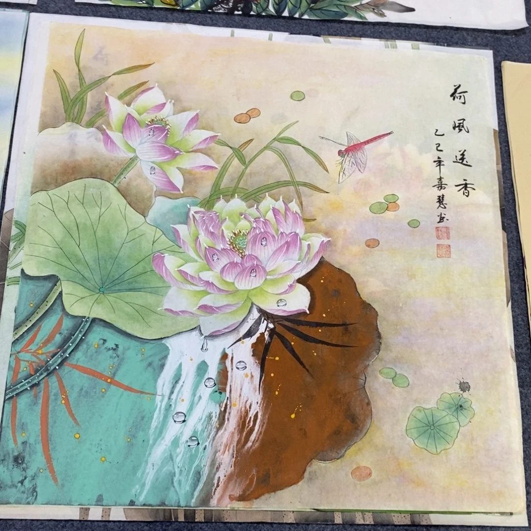 国画尺寸68✖️68斗方手绘画画精工笔