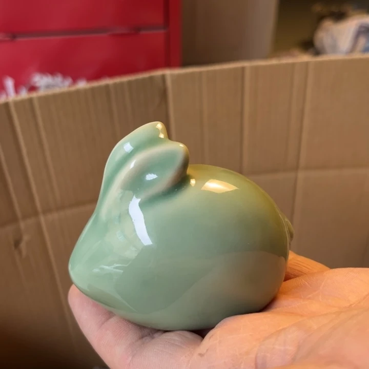 杯青瓷小兔子茶宠