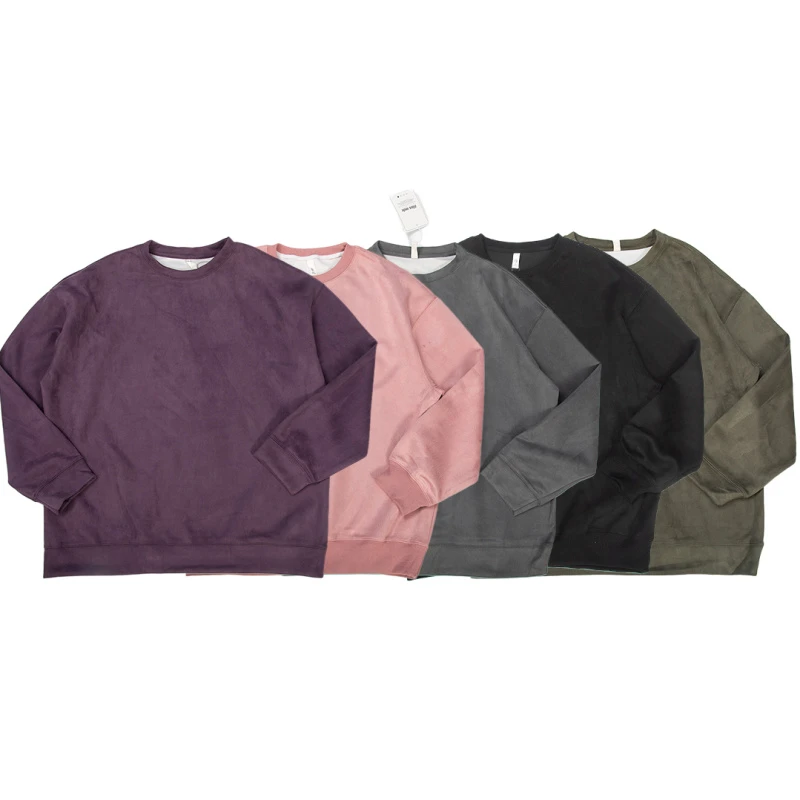 疯秒！420g重磅麂皮绒！仅限一批！cleanfit纯色系圆领卫衣男女潮流