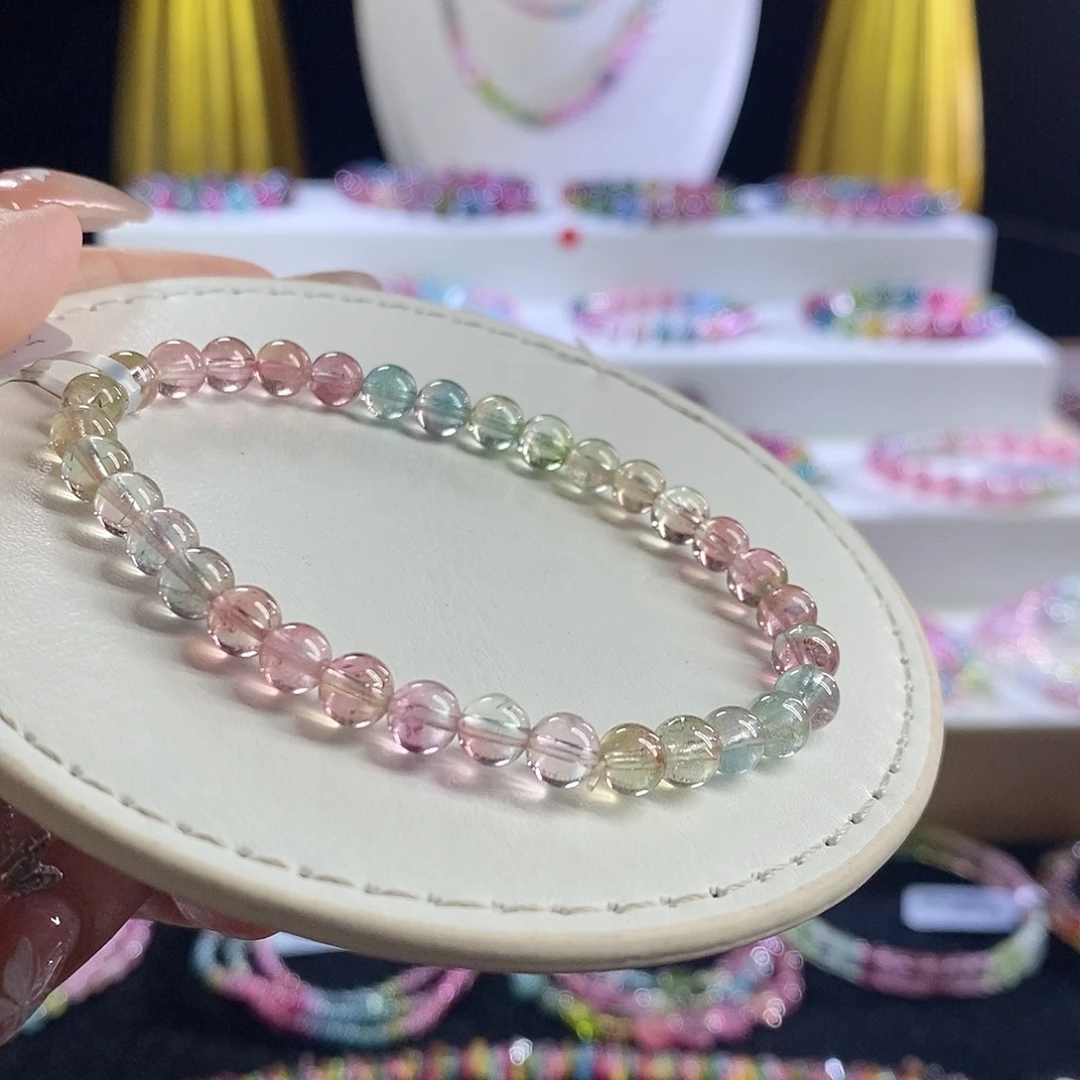 未镶嵌手链碧玺人鱼西瓜