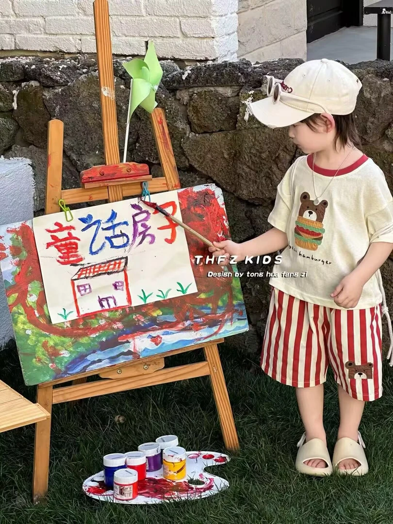 （清仓）夏季童话房子男女宝时尚套装洋气韩版