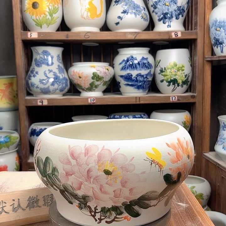 陶口25牡丹师傅陶瓷