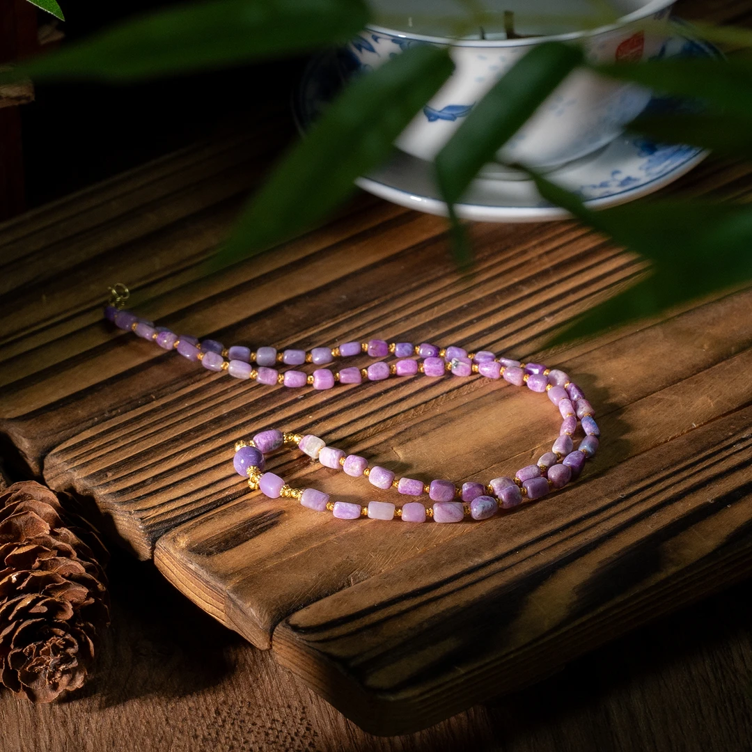 世间臻宝-18K金樱花粉舒俱来项链/45cm/多样性发/P6111/2/