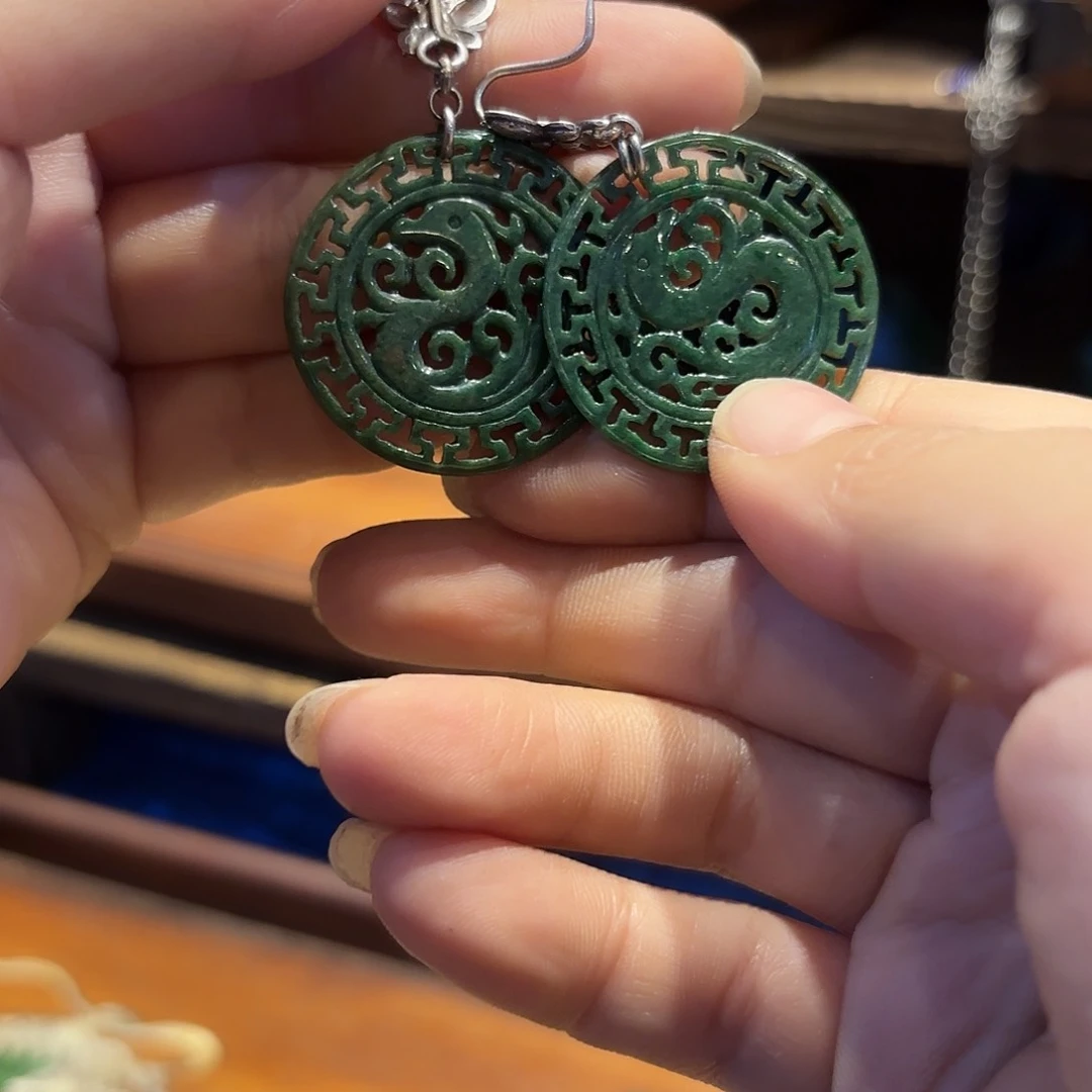 翡翠耳饰未镶嵌原创