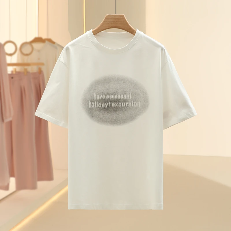 【佐】奈●经典纯棉休闲圆领百搭T恤2025年春专柜撤柜女装