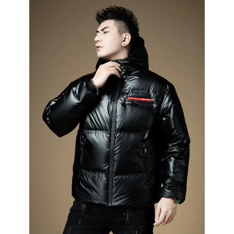 L【80269】高奢90白鸭绒连帽羽绒服男2025冬季新款加厚防寒保暖外套