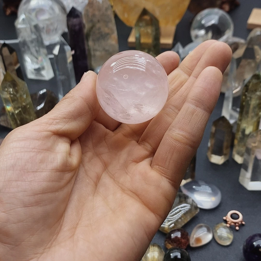 水晶粉水晶球未镶嵌