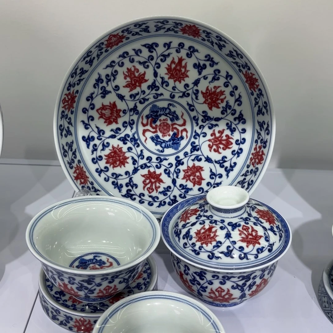 浩***气景德镇陶瓷五件套