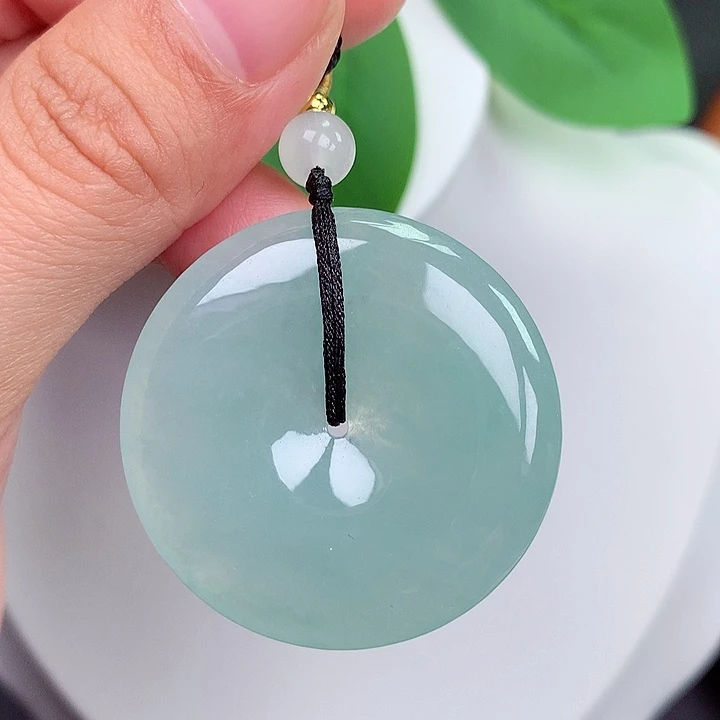 颈饰未镶嵌翡翠平安扣 35.8x6.0mm