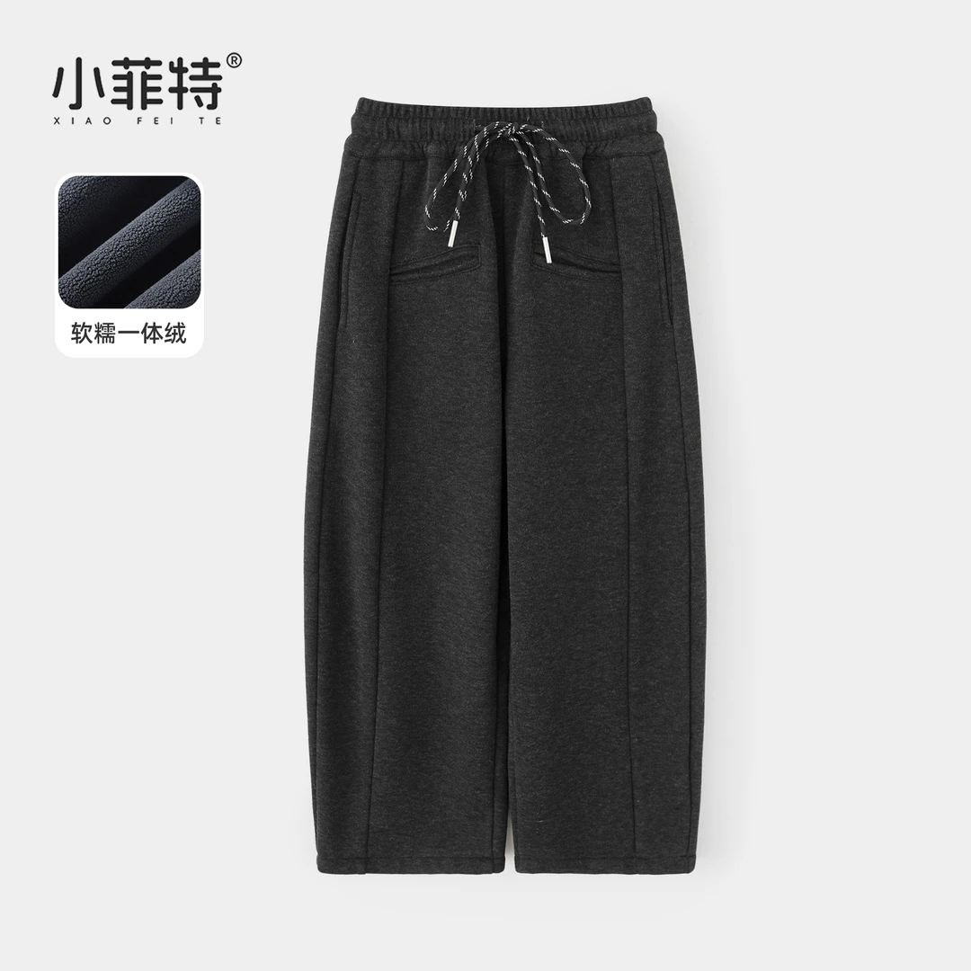 小菲特女童冬装加绒长裤中大童加厚裤子儿童保暖休闲裤JMKD57711