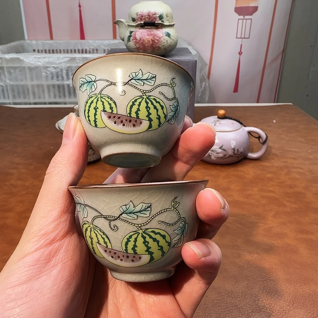 初颜茶器闪购商品链接西瓜杯两只