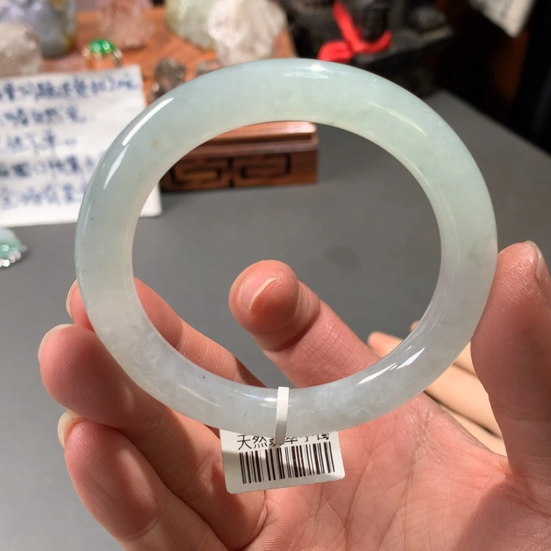 翡翠手镯未镶嵌55.3圆条