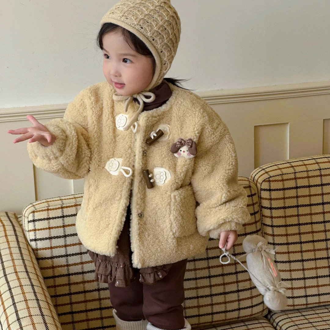 【线下款！超软糕糕毛 珩棉加厚保暖】女童冬款毛毛衣外套1231007