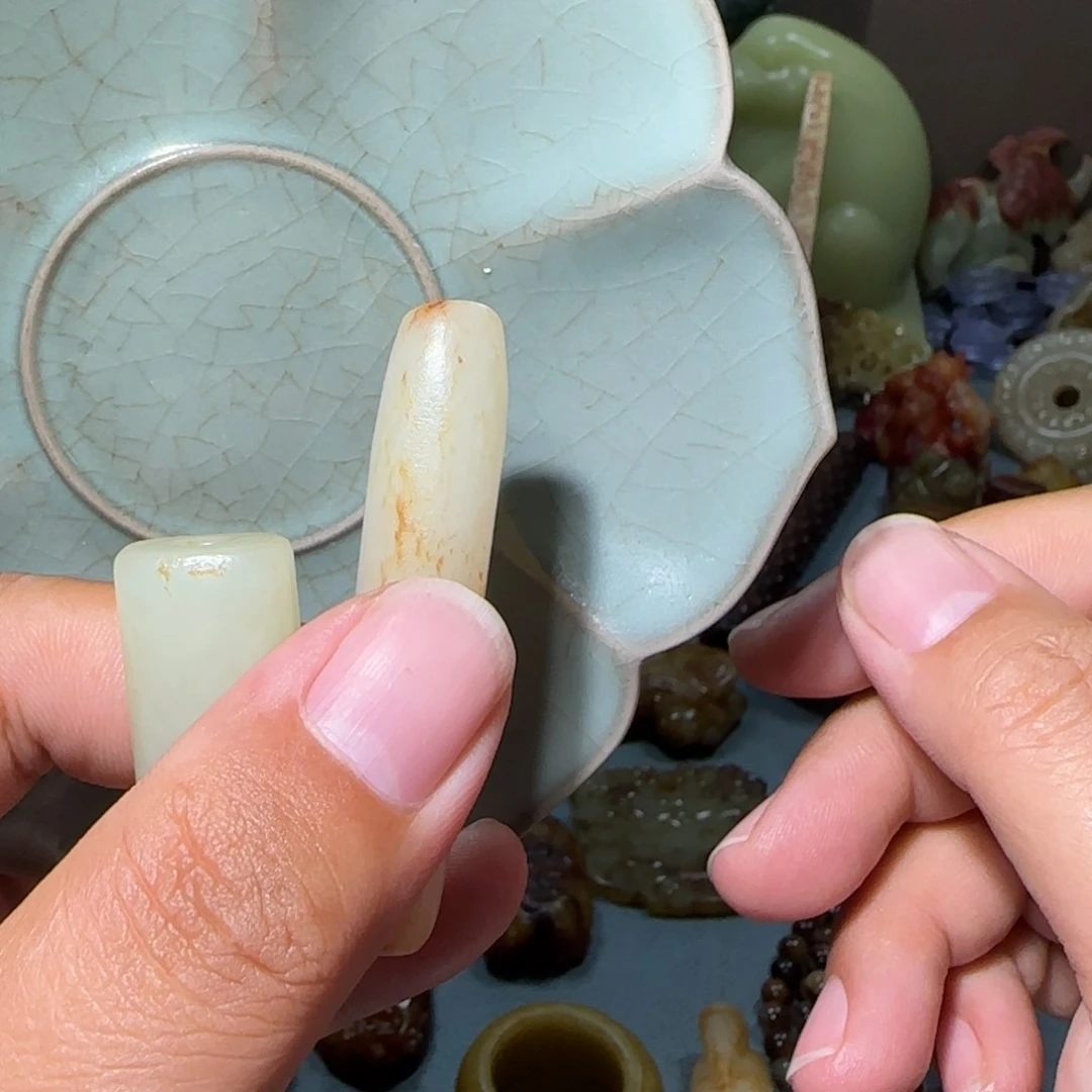 摆件淡*色富贵荣华瓷器摆件