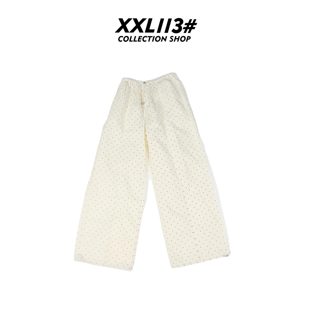 113* CENTRALIZED SHOP高腰波点阔腿裤休闲裤黄色X5F10C5574