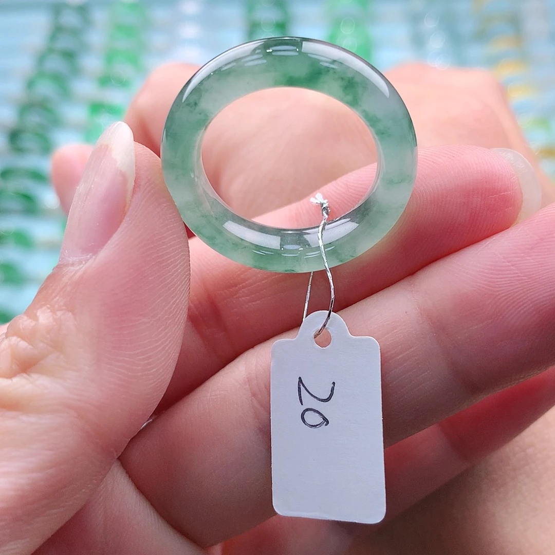 翡翠戒指未镶嵌信***玩A货缅甸翡翠