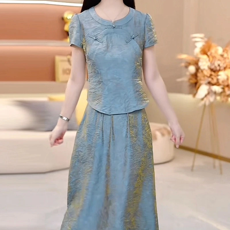 【SJYH2003】夏季新款套装两件套时尚优雅减龄洋气套装