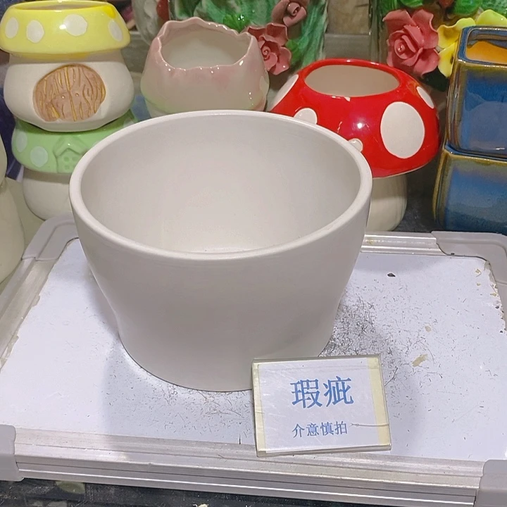 摆件多肉瑕疵盆有孔。