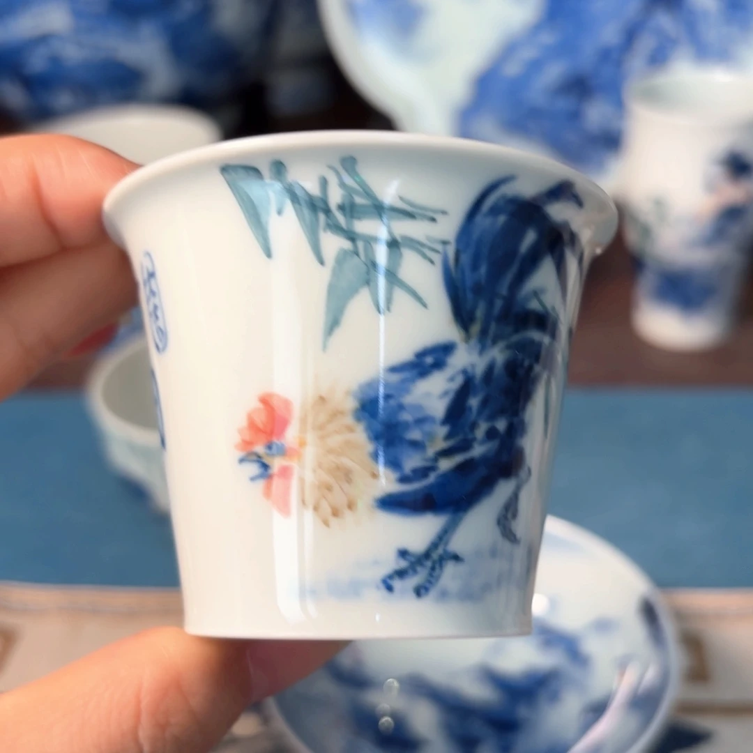 柴窑青花瓷艺术品