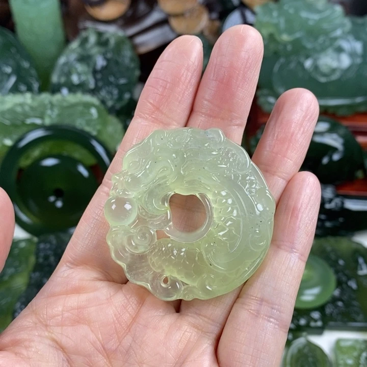 岫玉未镶嵌挂件挂件