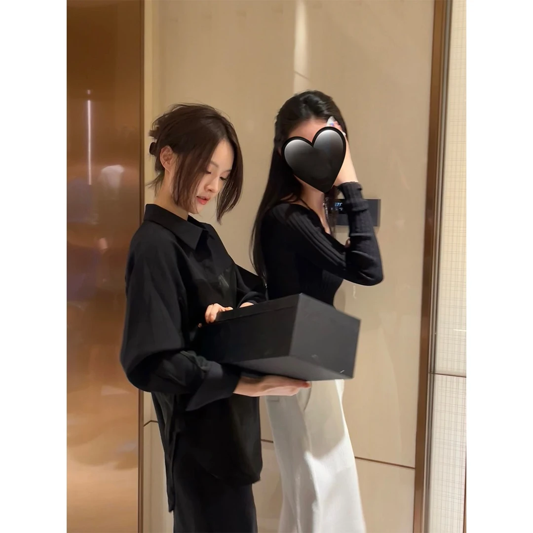 FORNI × YOYO 光影疏离 缎面简约两件套气质时尚休闲韩版小众套装