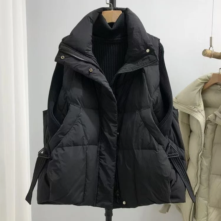 反季大码羽绒棉服马甲女外穿洋气秋冬2025新款无袖坎肩中老年外套