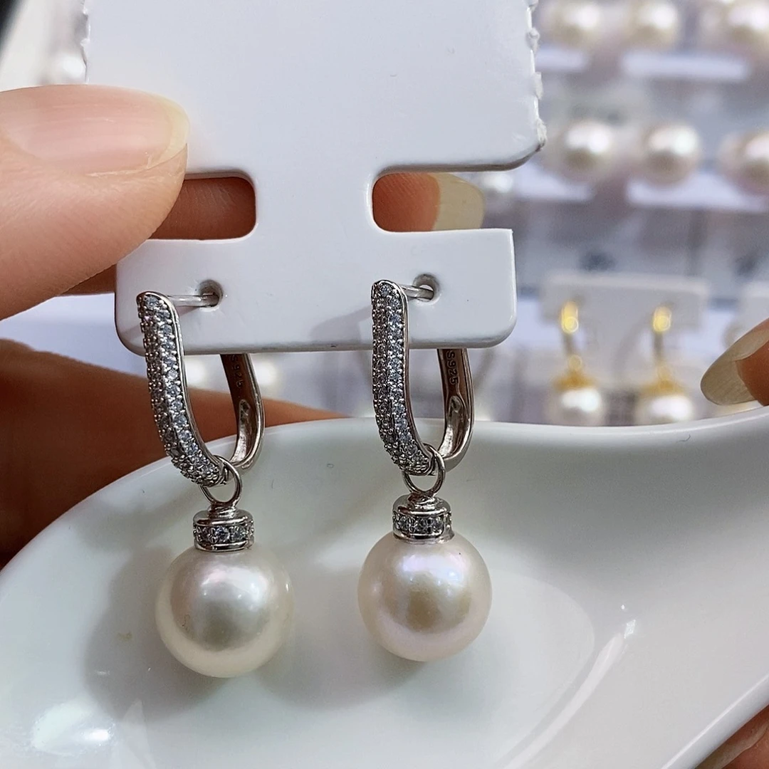 银S925镶嵌特价秒孤品库存淡水珍珠设计款淡水珍珠