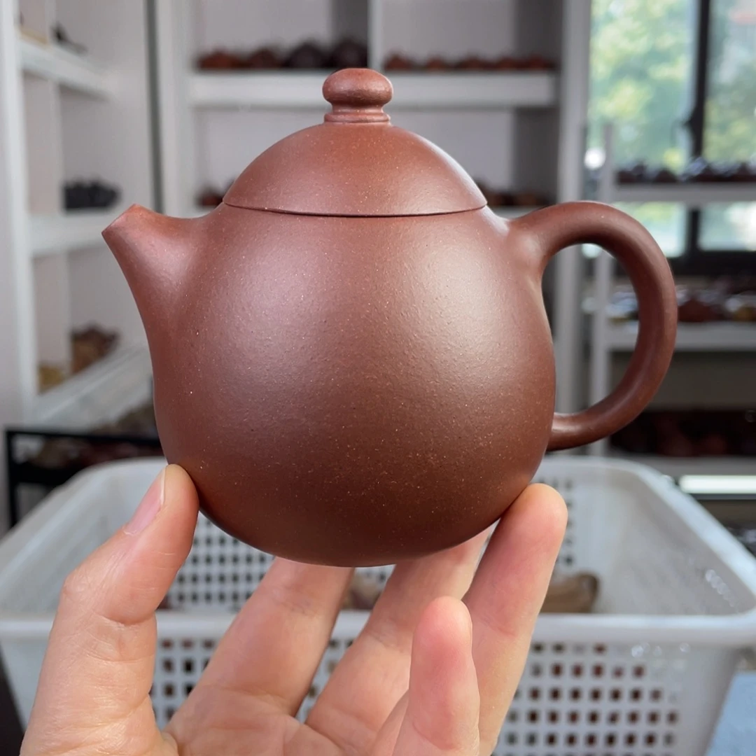 紫砂茶壶底槽清龙蛋200cc