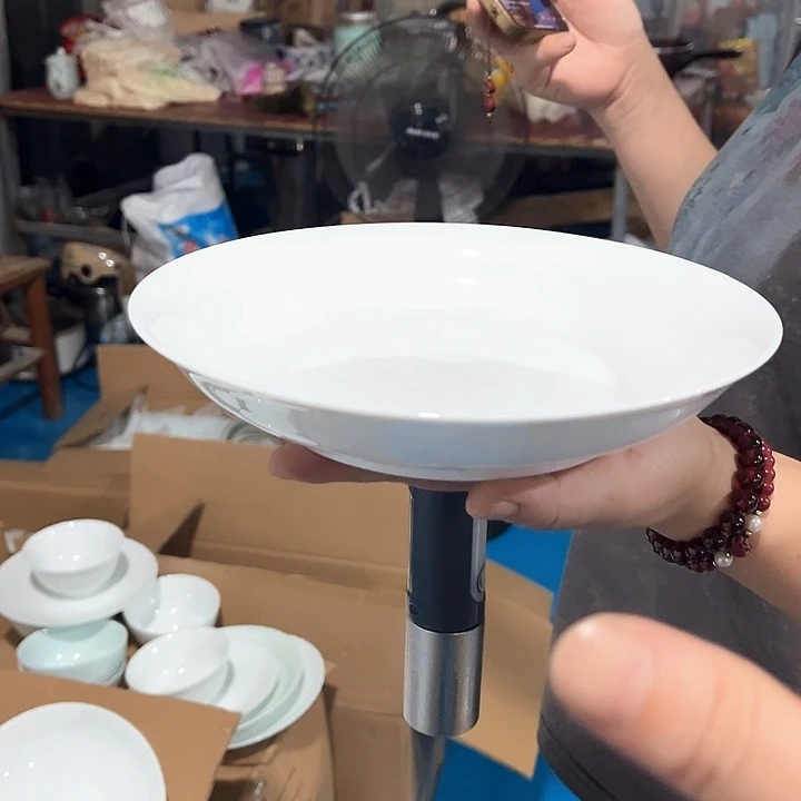 瓷片云白八英寸深盘六个包邮