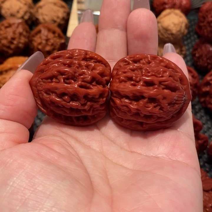 吊坠文玩核桃35超玉化麦穗虎头0554