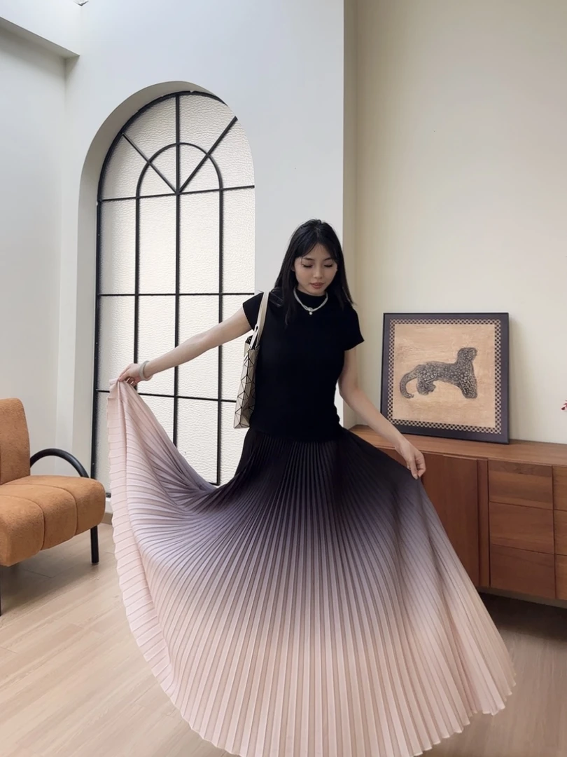 101----200【ZJN高级褶皱艺术感褶裙气质百搭显高显瘦