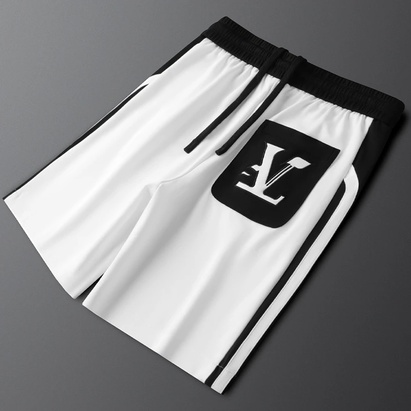 费维莫尔时尚简约休闲运动短裤男夏季薄款男士松紧腰直筒五分裤子