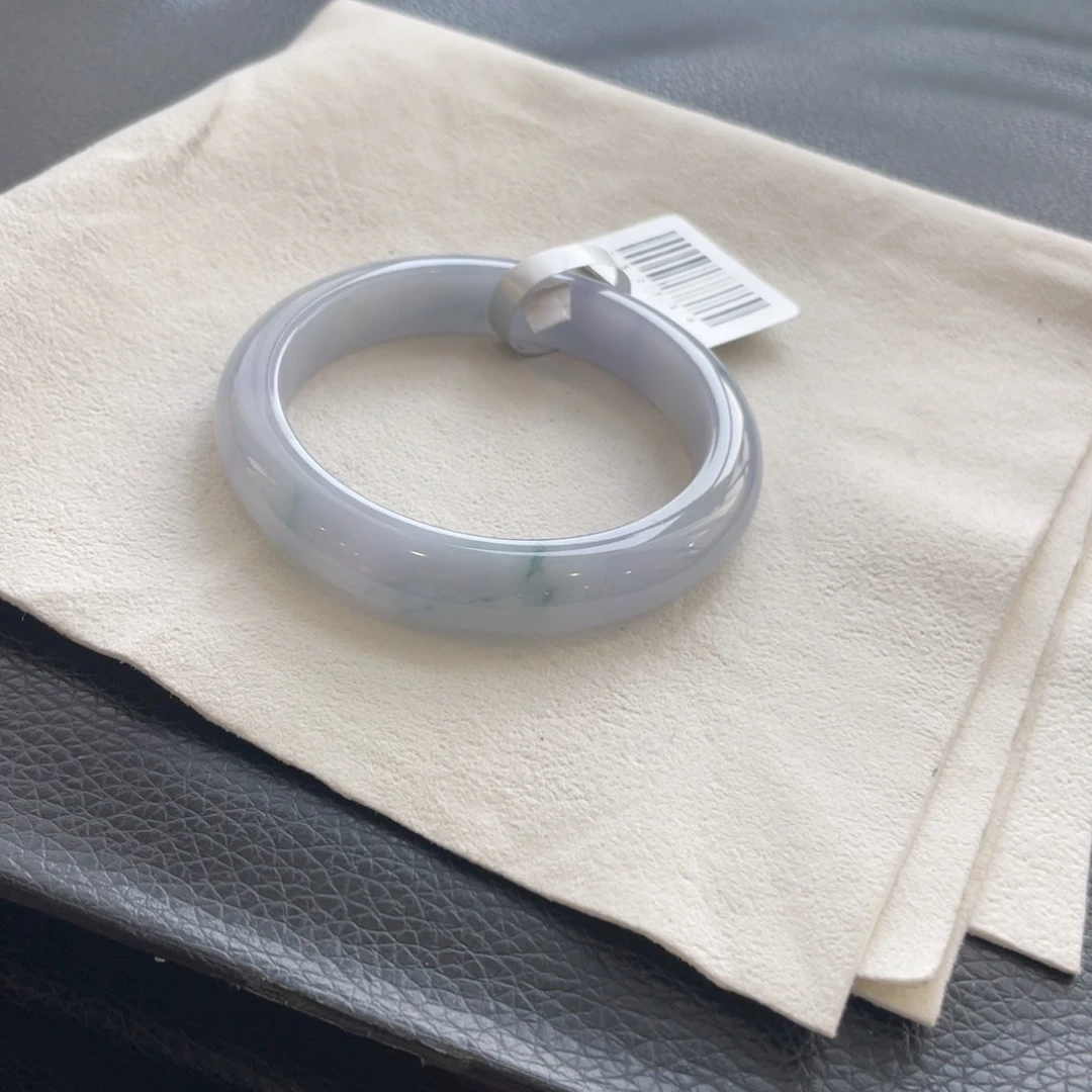 翡翠未镶嵌手镯纹52正圈